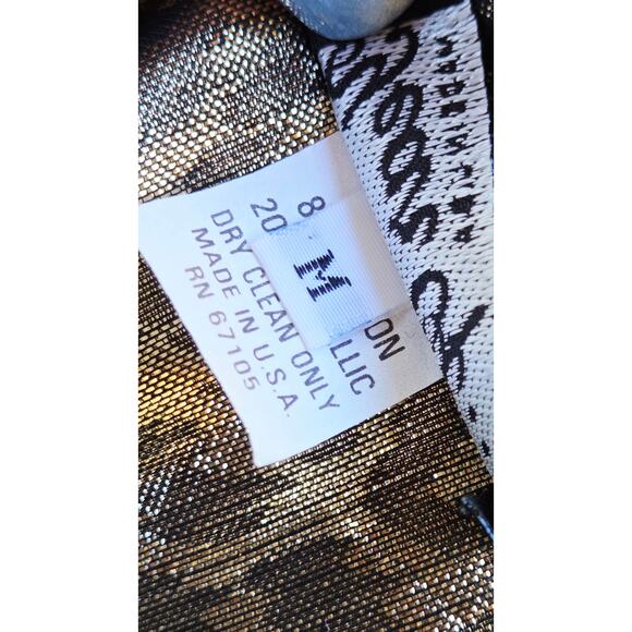 Vintage 80s Sheer Leopard Metallic Blouse | Pearl Buttons | M Made in USA - Picture 7 of 7